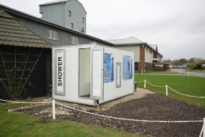 portable shower exterior