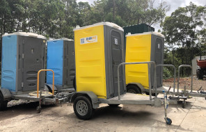 portable toilet exterior