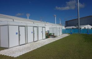 portable toilet exterior