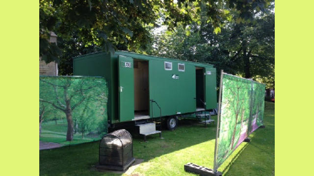portable toilet exterior